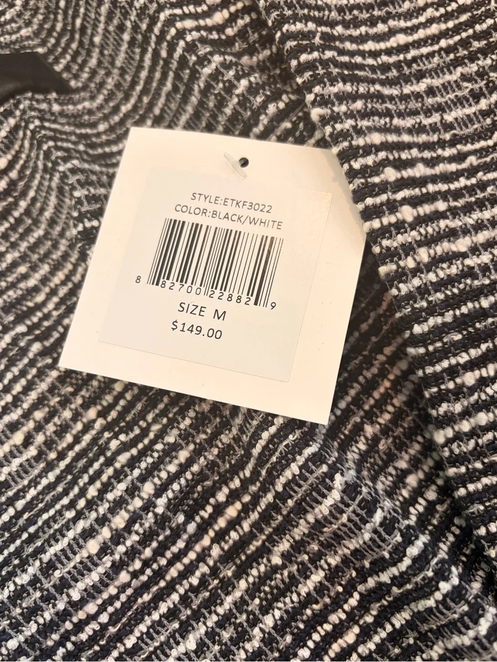 Ellen Tracy Black & Gray Mixed-Media Zip Front Dress NWT Women Size Medium